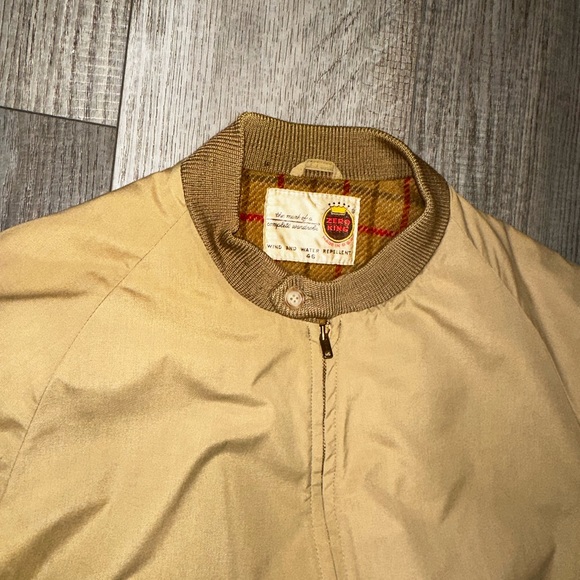 Vintage Zero King Wind Water Repellant 50s USA Yellow Boxy Full Zip Jacket wool - Picture 5 of 9